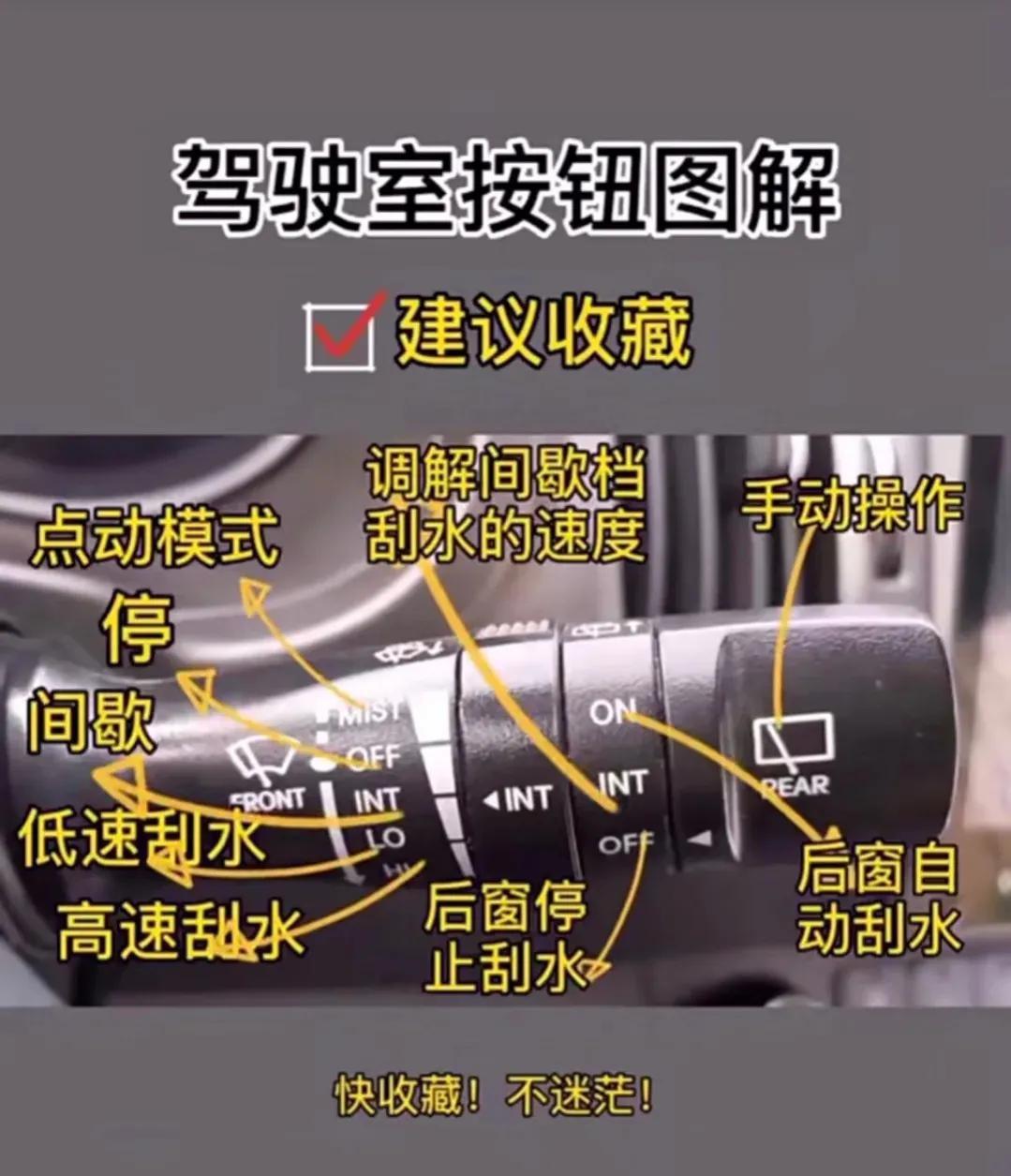 汽车基础知识大全   最全按键功能